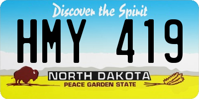 ND license plate HMY419