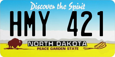 ND license plate HMY421