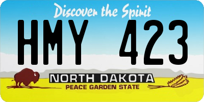 ND license plate HMY423