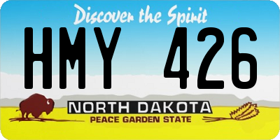 ND license plate HMY426