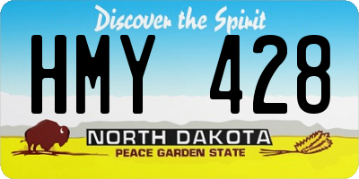 ND license plate HMY428