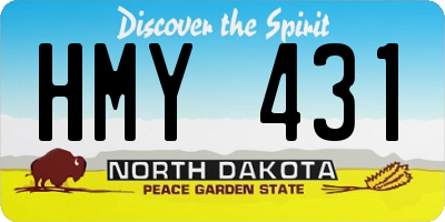 ND license plate HMY431