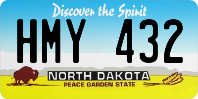 ND license plate HMY432