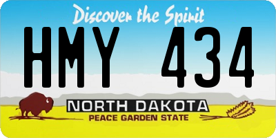 ND license plate HMY434