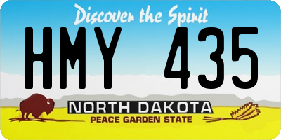 ND license plate HMY435