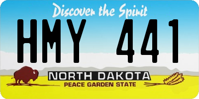 ND license plate HMY441