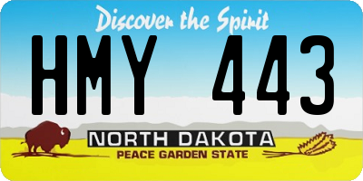 ND license plate HMY443