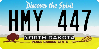 ND license plate HMY447