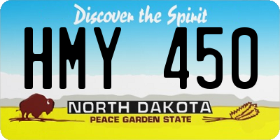 ND license plate HMY450