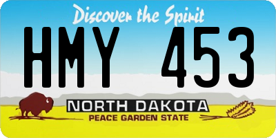 ND license plate HMY453