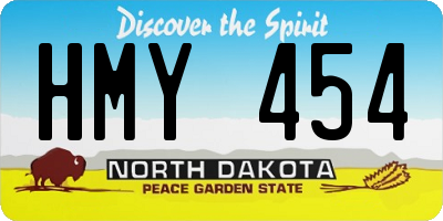 ND license plate HMY454