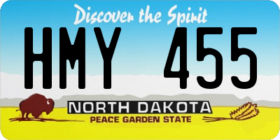 ND license plate HMY455