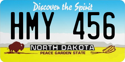 ND license plate HMY456