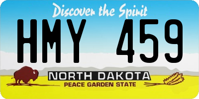 ND license plate HMY459