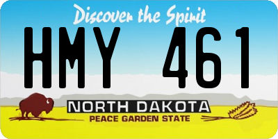 ND license plate HMY461