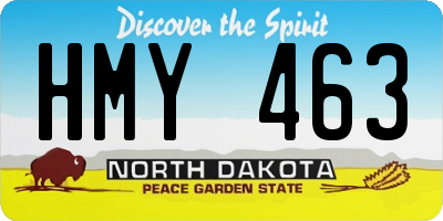 ND license plate HMY463