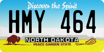 ND license plate HMY464