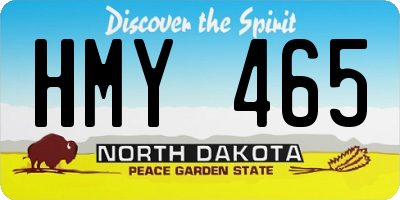 ND license plate HMY465