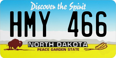 ND license plate HMY466