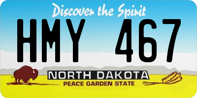 ND license plate HMY467