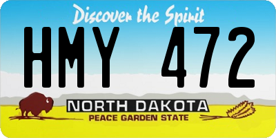 ND license plate HMY472