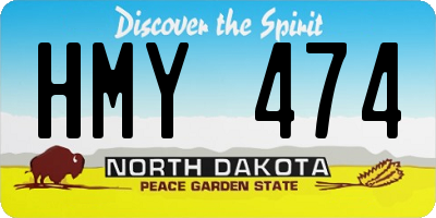 ND license plate HMY474