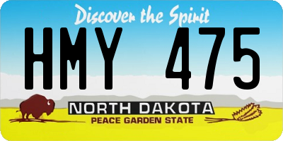 ND license plate HMY475