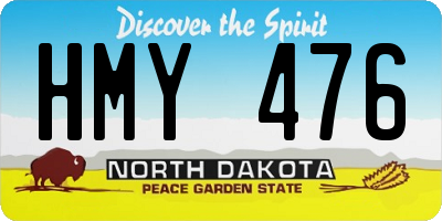 ND license plate HMY476