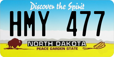 ND license plate HMY477