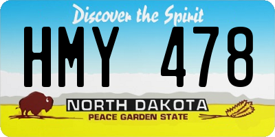 ND license plate HMY478