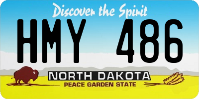 ND license plate HMY486