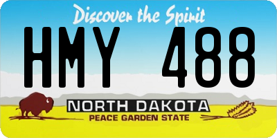 ND license plate HMY488