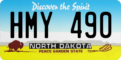 ND license plate HMY490