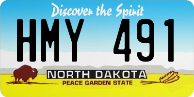 ND license plate HMY491