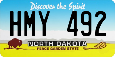 ND license plate HMY492