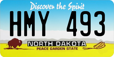 ND license plate HMY493