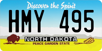 ND license plate HMY495