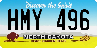 ND license plate HMY496