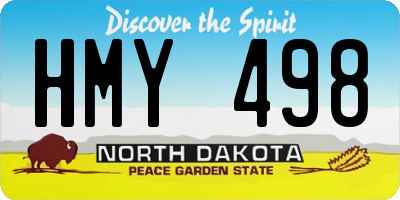 ND license plate HMY498