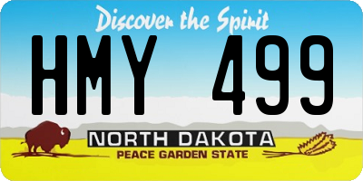 ND license plate HMY499