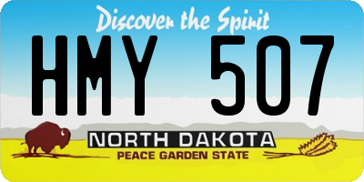 ND license plate HMY507