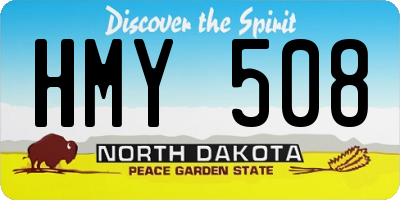 ND license plate HMY508