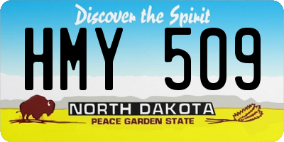 ND license plate HMY509