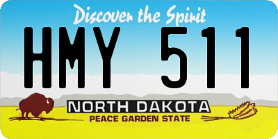 ND license plate HMY511