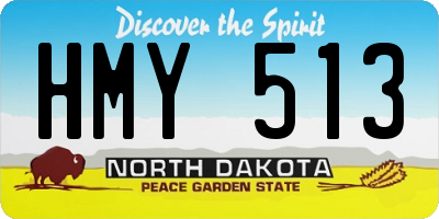 ND license plate HMY513