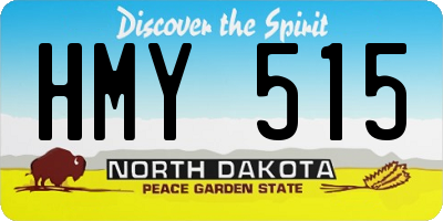 ND license plate HMY515