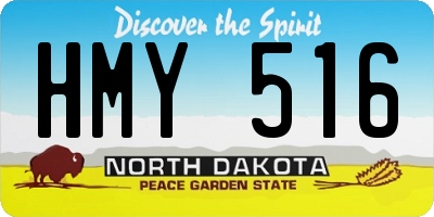 ND license plate HMY516