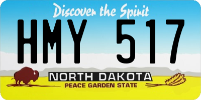 ND license plate HMY517