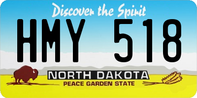 ND license plate HMY518