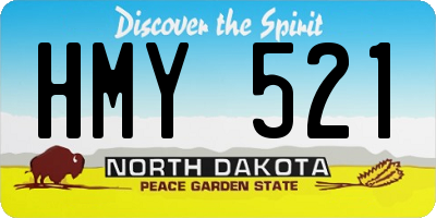 ND license plate HMY521